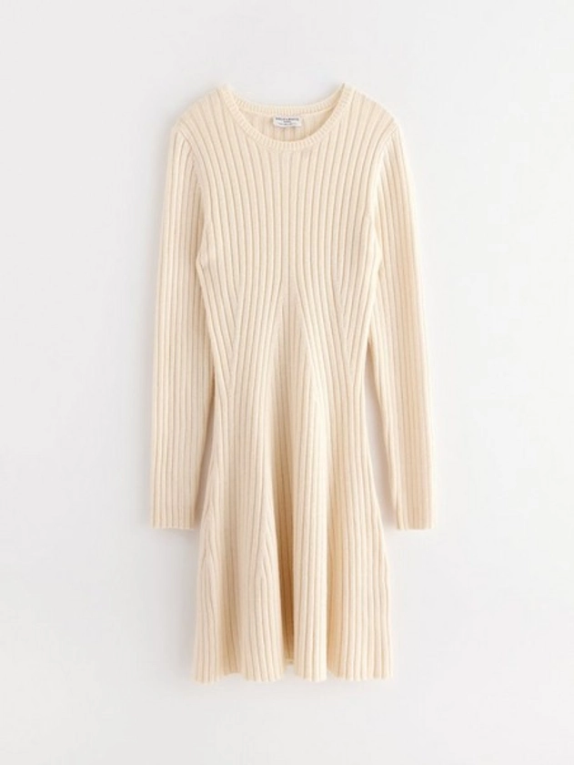 Rib-knitted dress