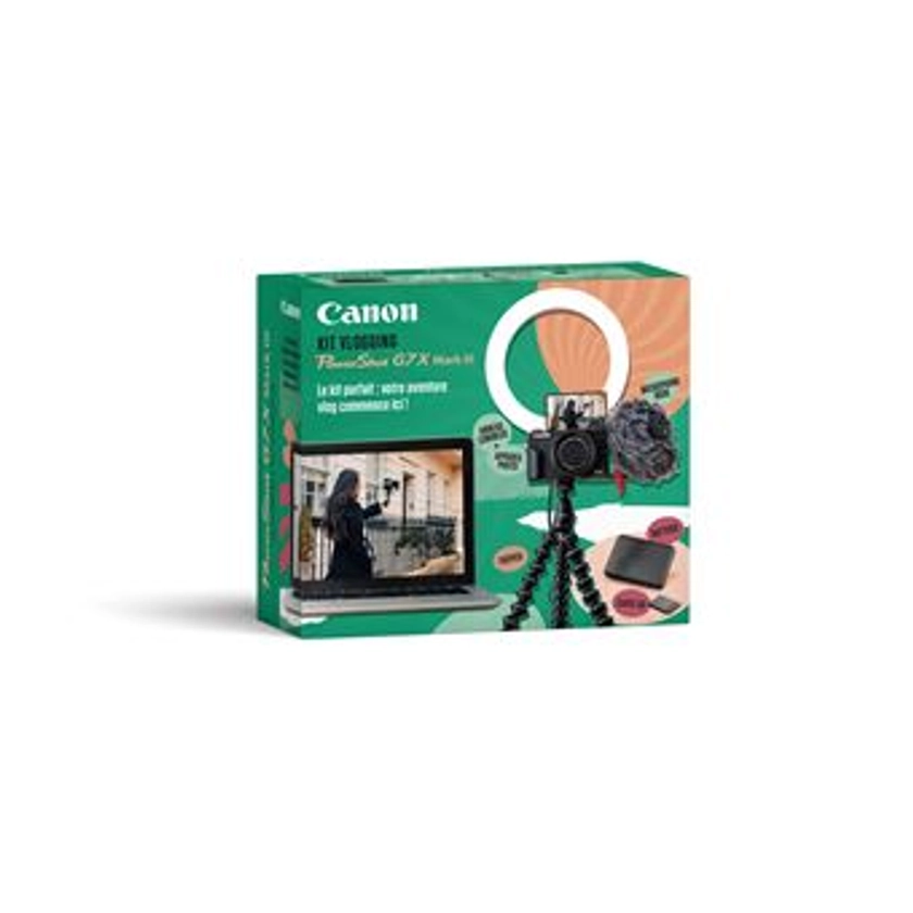 Kit Vlogging CANON G7X Mark III + Ring Light + Micro Rode + Accessoires - Appareil photo compact - Achat & prix | fnac