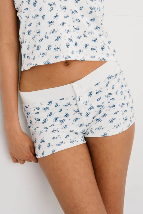 Viola Boxer Shorts - Blue Flowers