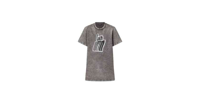 Les collections de Louis Vuitton : Robe tee-shirt à signature LV graphique