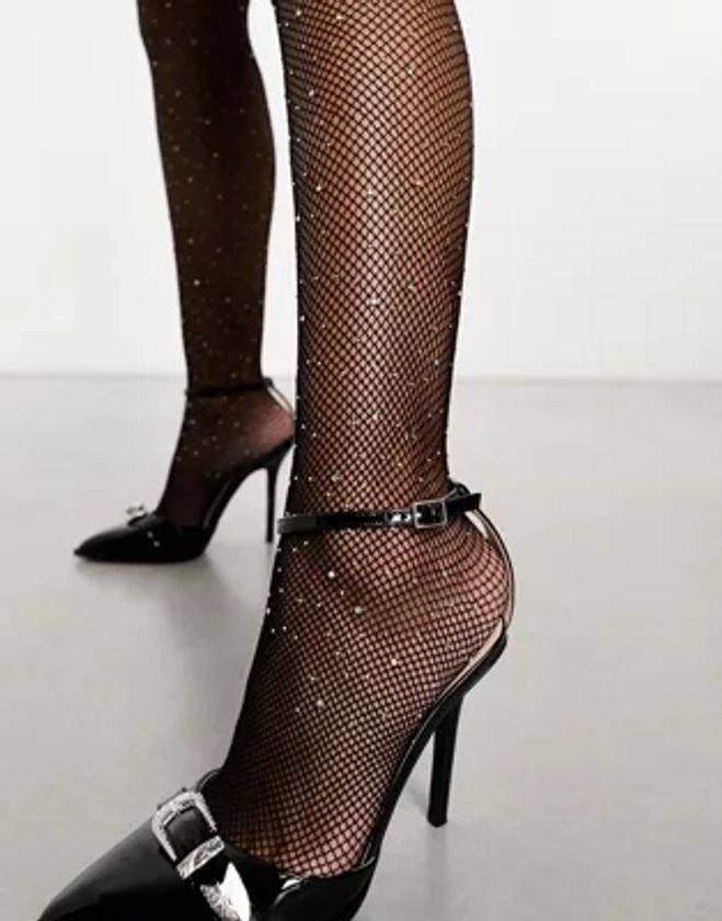 ASOS DESIGN embellished fishnet tights | ASOS