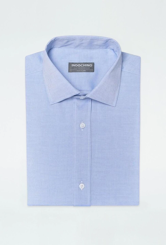 Men's Dress Shirts - Helmsley Oxford Blue Shirt | INDOCHINO