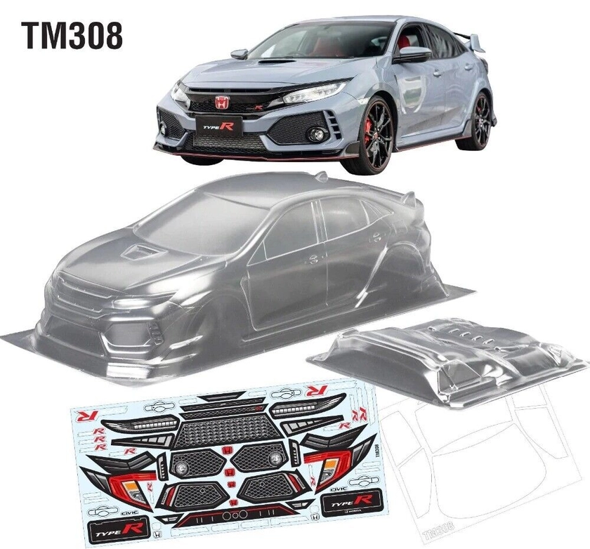 1/10 Onroad Rc M-Car Clear Transparent Body Shell For Tamiya m03 m05 m06 m08