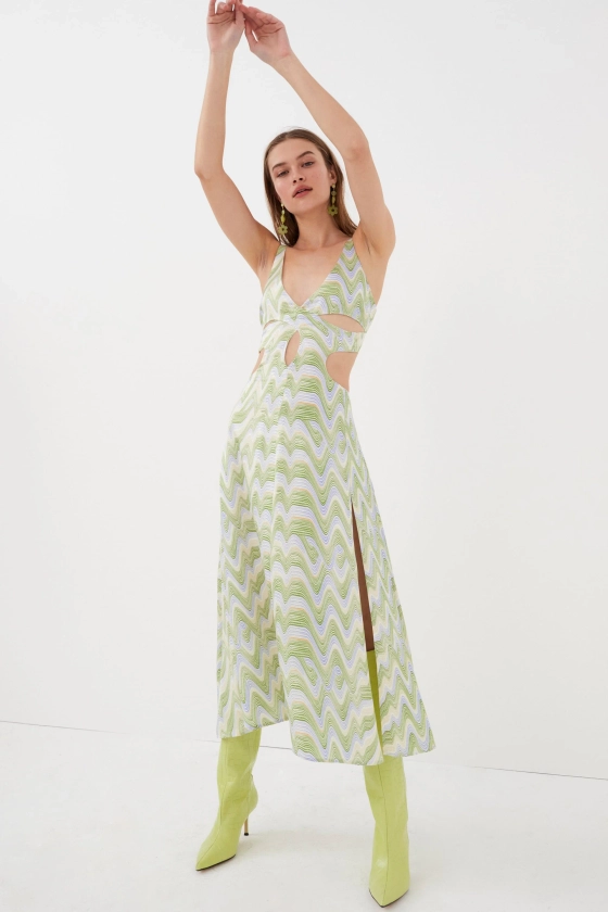 Yori Midi Dress — Green
