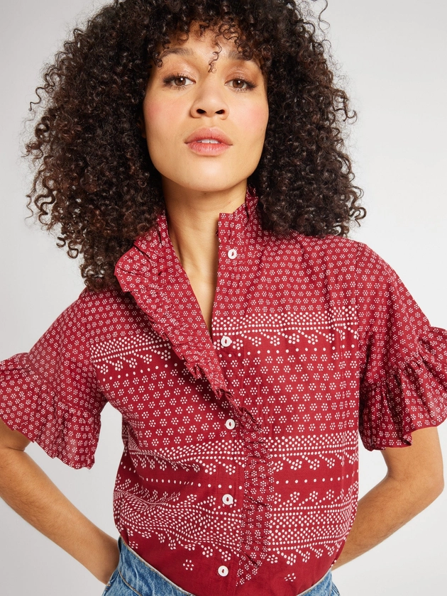 Vanessa Top in Raspberry Mosaic