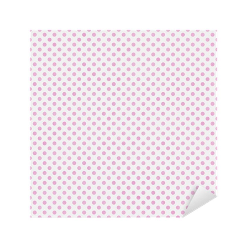 Sticker Light Pink and White Small Polka Dots Pattern Repeat Background - PIXERS.NET.AU