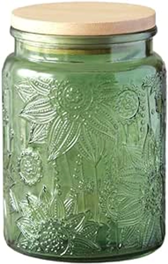 Amazon.com: ANSQU Vintage Glass Jar, Candy Jar with Lid, 23.7 FL OZ Vintage Colored Mason Jar for Kitchen Decorative Jar for Coffee Tea Candy Cookies, Cute Jar (Green, 1 Pack) : Home & Kitchen