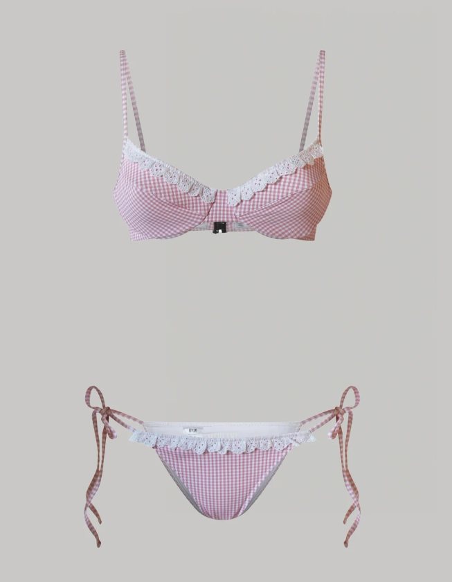 Loulou Bikini Pink Vichy