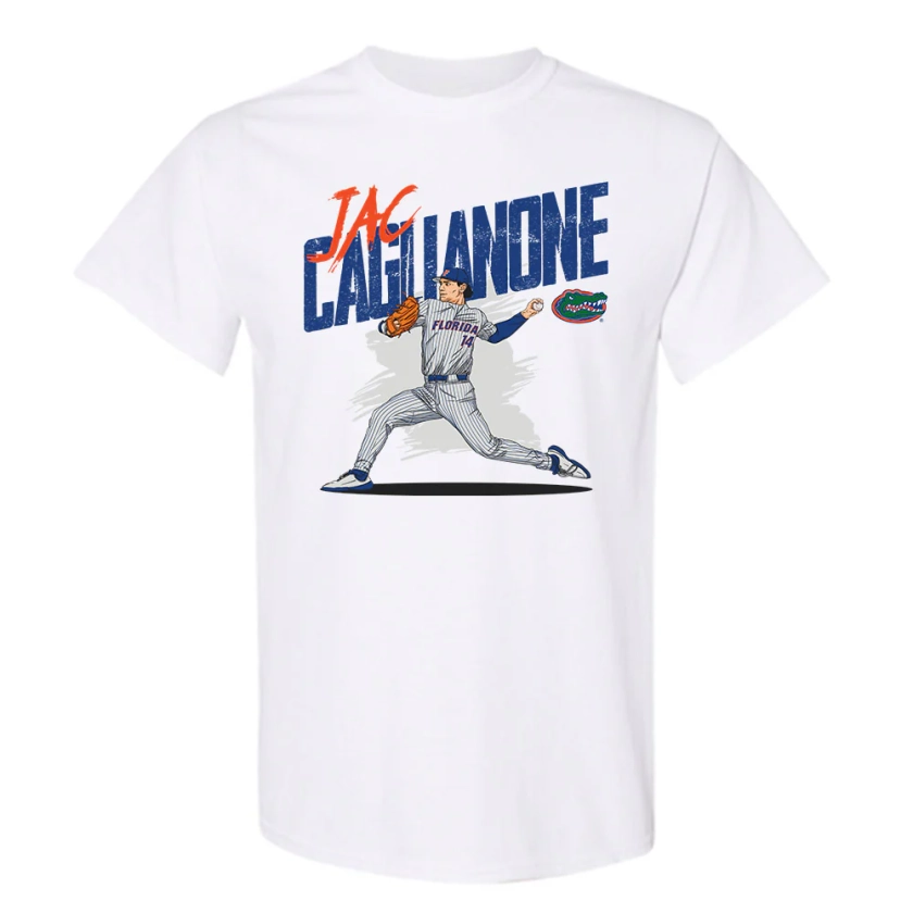 Florida - NCAA Baseball : Jac Caglianone - T-Shirt Individual Caricatu