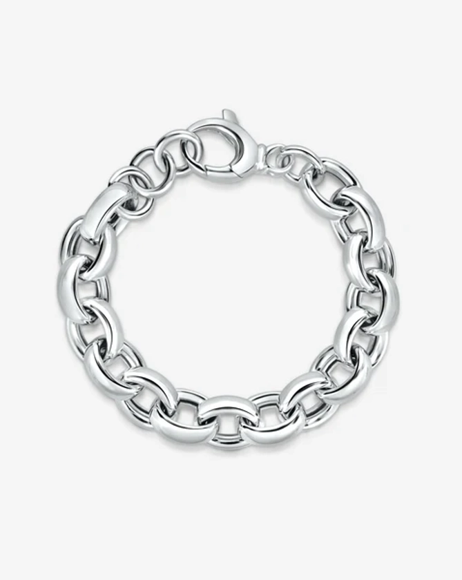 Sterling Silver - Round Link Chain Bracelet