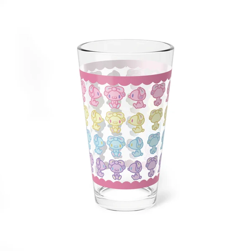 Rotating Pastel All Purpose Bunny 16oz Glass