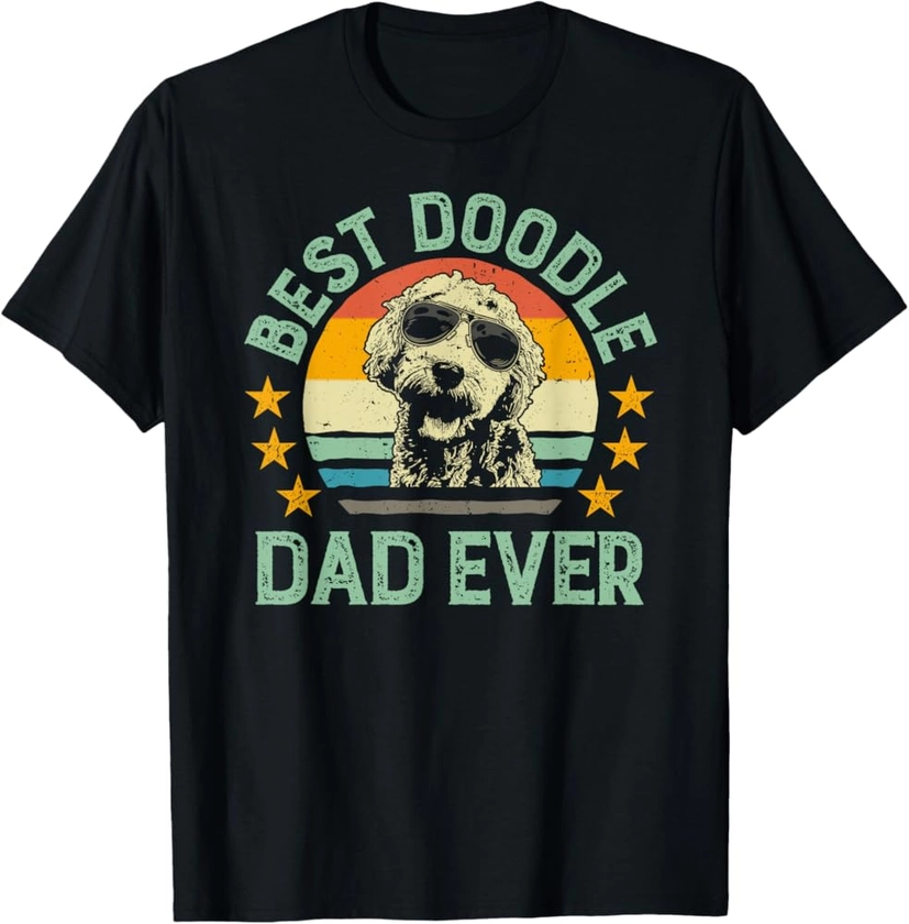 Best Doodle Dad Ever Tshirt Goldendoodle Dad Retro Tee Gift T-Shirt