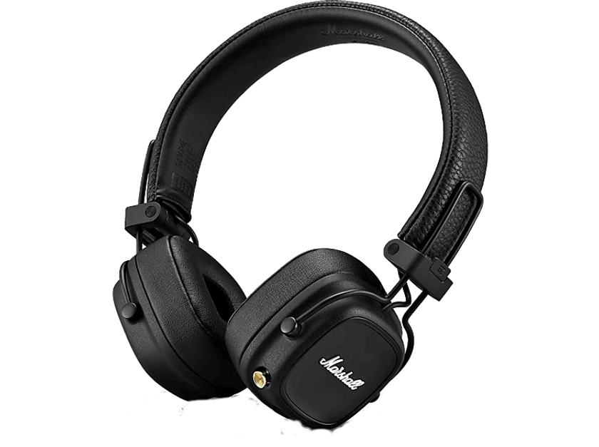 Auriculares inalámbricos | Marshall Major IV, Supraaurales, Bluetooth, 80 h batería, Táctil, Plegable, Negro