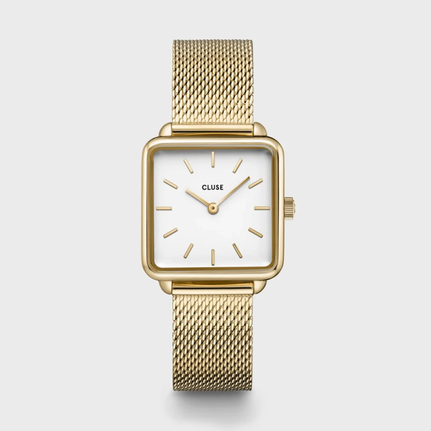 La Tétragone Mesh White, Gold Colour