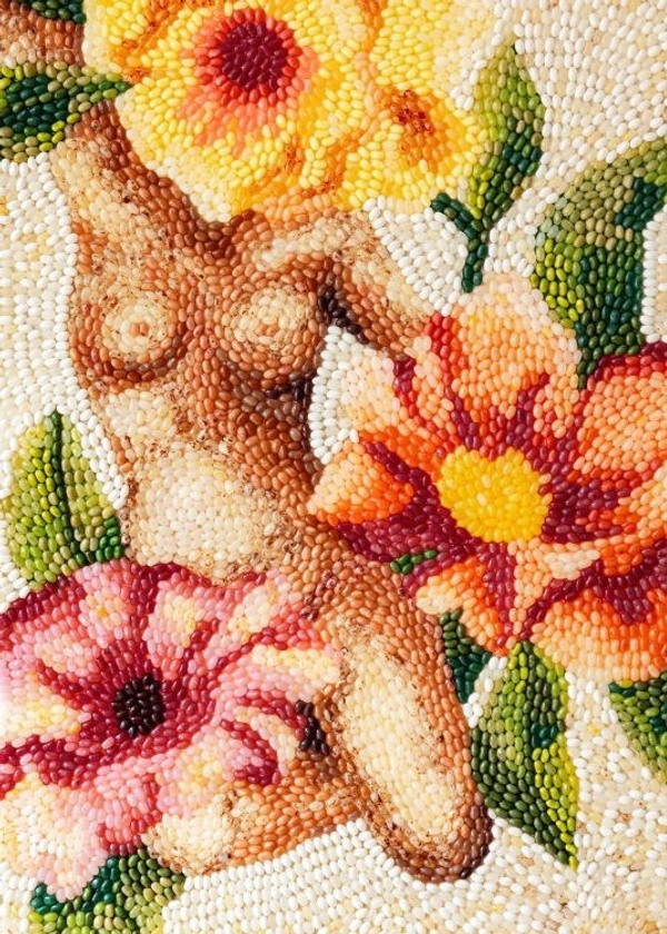 Candy Garden - Floral Figure Affiche