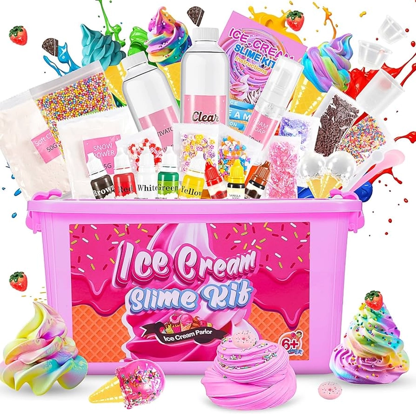 Grriopi Slime Kit, Toys for 6 7 8 9 10 11 12 Year Old Girls Boys Ice Cream Slime Making Kit 6-12 Year Old Girl Gifts Craft Kits for Kids Toys Age 6-12 Birthday Gifts Present for Kids : Amazon.co.uk: Toys & Games