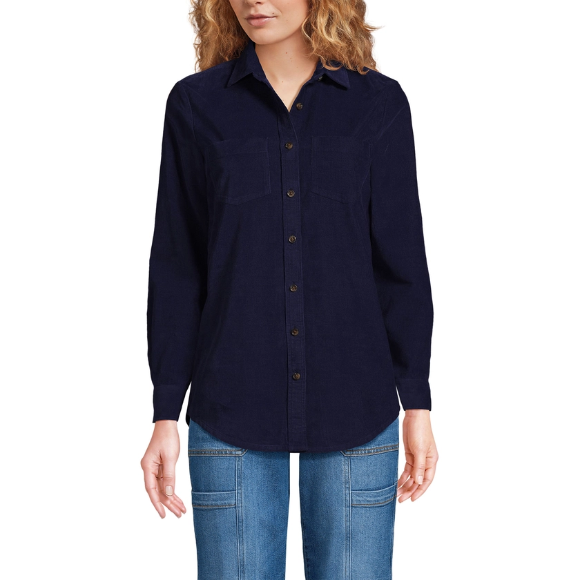 Women's Cotton Needlecord Shirt | Lands' End