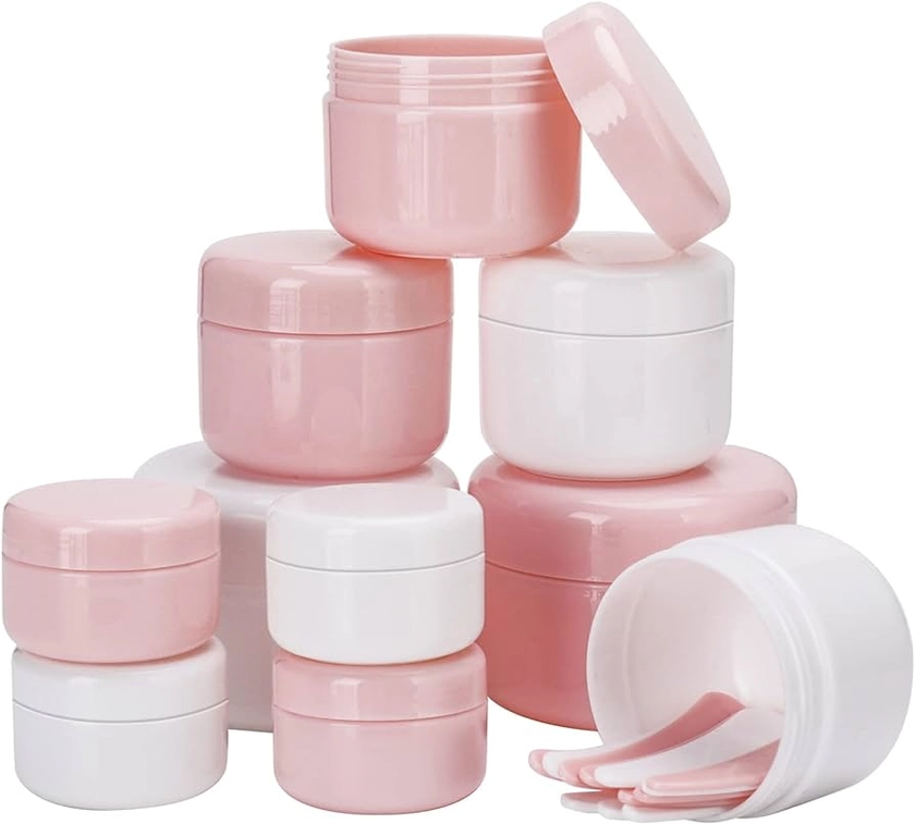 Heyu-Lotus Travel Pots for Toiletries,10 Pcs Travel Pots Cosmetic Sample Jars 20ml/50ml/100ml Sample Pots with Spatulas Tool for Cream,Make-up Sample Glitter Nail Art Storage (Multi) : Amazon.co.uk: Beauty