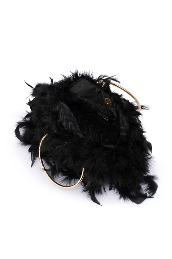 olga berg Willis Feather Bag in Black | REVOLVE