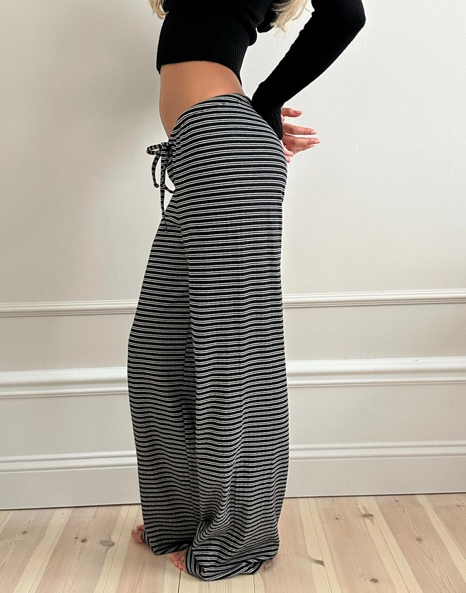 Köp Nelly Stripe Chill Pants - Black/White | Nelly.com