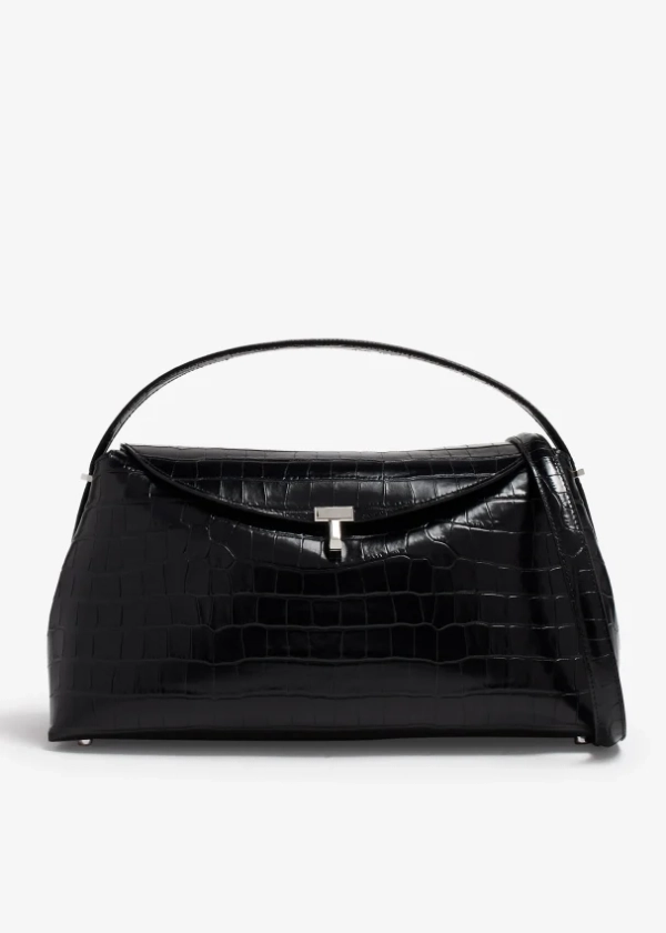 TOTEME T-Lock top handle bag for Women - Black in UAE | Level Shoes