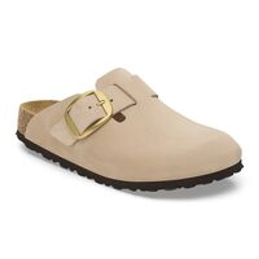 Boston Big Buckle Nubuck Leather Sandcastle | BIRKENSTOCK