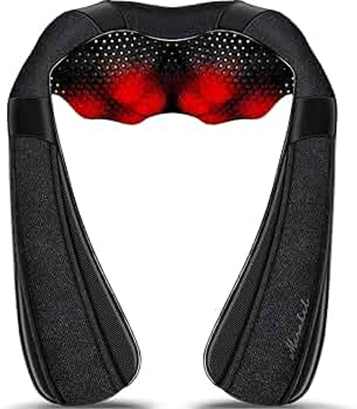 Mirakel Neck Massager, Shiatsu Back Neck Massager with Heat, Electric Shoulder Massager Pillow for Neck, Back, Shoulder, Foot, Leg, Muscle Pain Relief, Christmas, Fathers, Mothers Day, Birthday Gifts