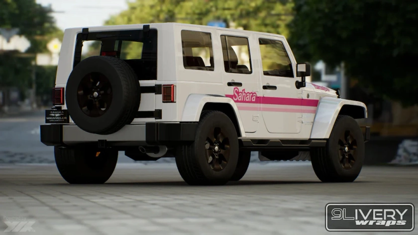 Doll Pink Retro Racing Stripes - Iconic Style for Wrangler, Sahara, Gladiator, Rubicon, Willy's and more! - DIY Graphics - Glam Pink