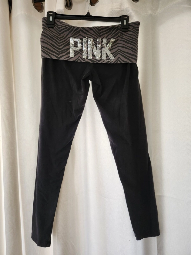 Fold Over Pink Yoga Pants ~ Size M