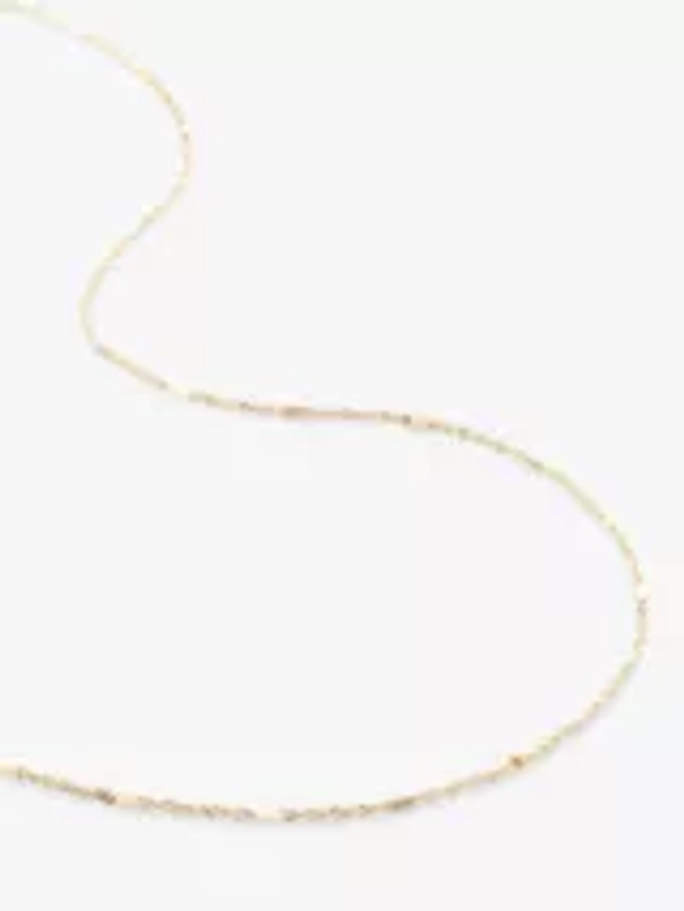 Monica Vinader 14ct Solid Gold Shimmer Chain Necklace, Gold