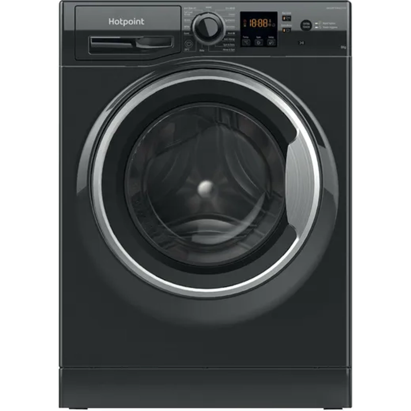 Hotpoint Anti-Stain NSWM 846 BS UK 8kg Washing Machine with 1400 rpm - Black - A Rated