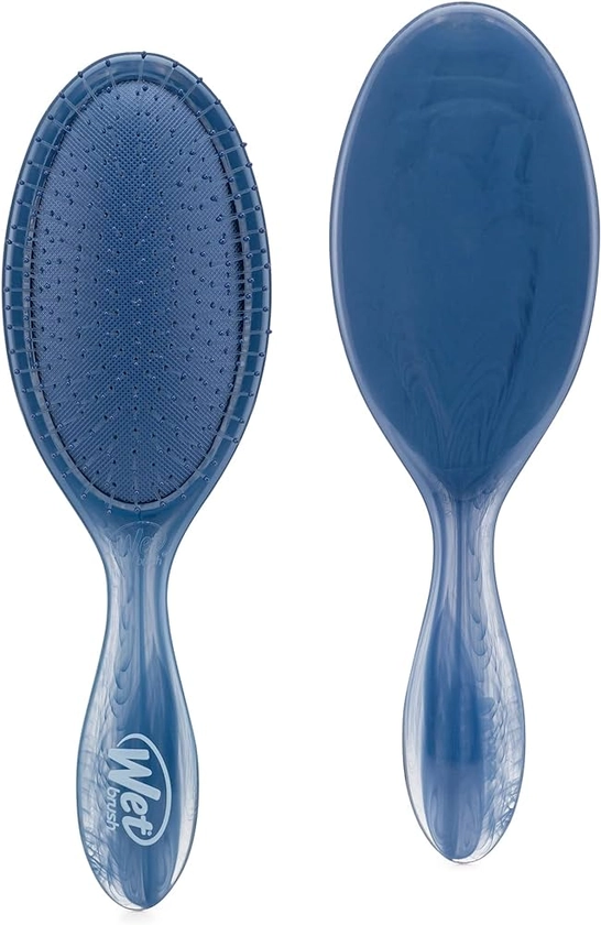Wet Brush Original Detangler Hair Brush - Natural Marble Blue Slate - All Hair Types - Ultra-Soft IntelliFlex Detangler Bristles Glide Through Tangles with Ease - Pain-Free Comb for Men & Women