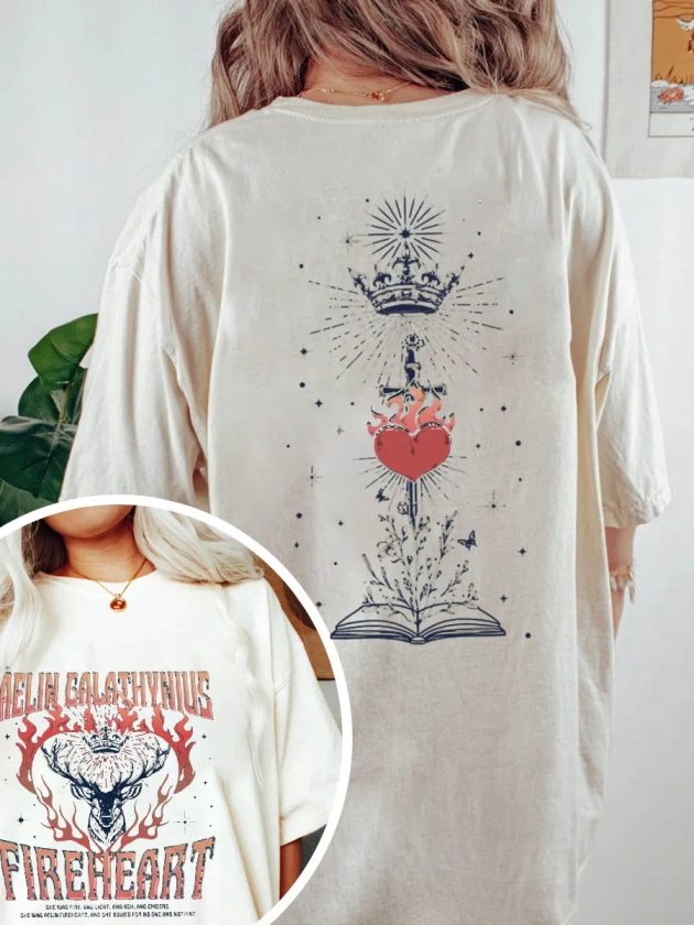 Latest Vintage Throne Of Glass Fan Novel T-Shirt on Sale-boldoversize