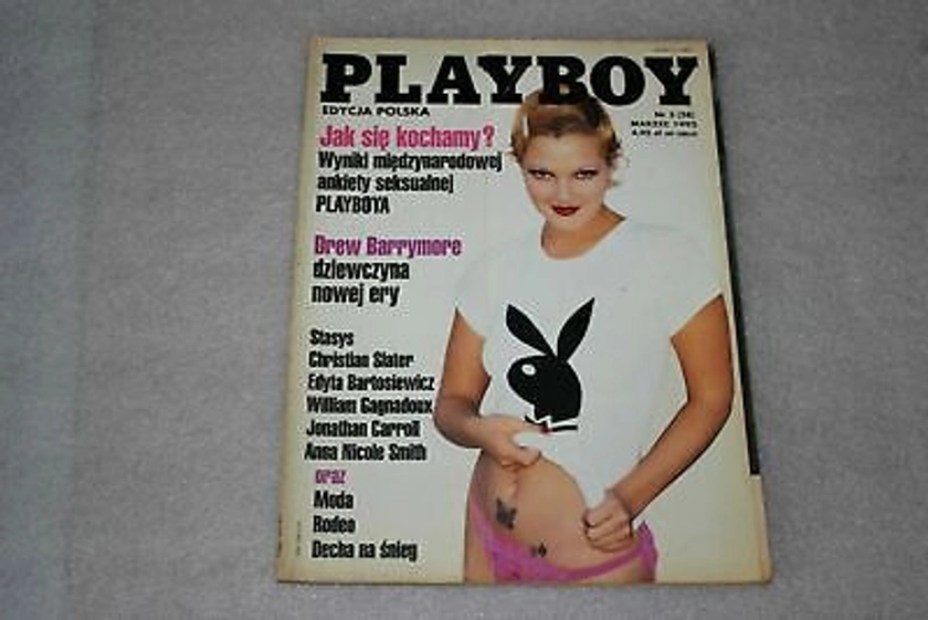 Playboy 3/1995 Drew Barrymore, Melissa Holiday - Polish Magazine | eBay