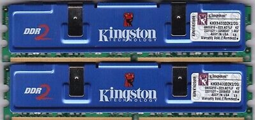 2GB 2x1GB KINGSTON HyperX KHX6400D2K2/2G DDR2-800 PC2-6400 PERFORMANCE RAM KIT | eBay