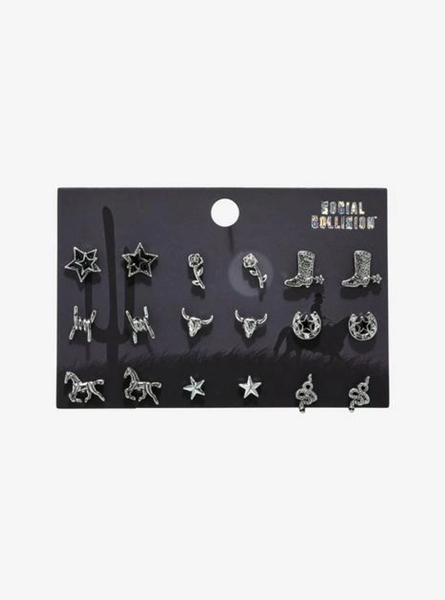 Social Collision® Western Cowgirl Earring Set | Hot Topic