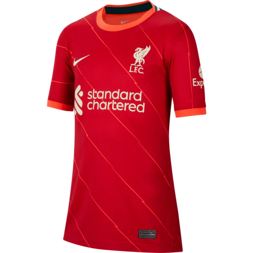 Nike 2021-22 Liverpool Youth Home Jersey - Gym Red-Crimson