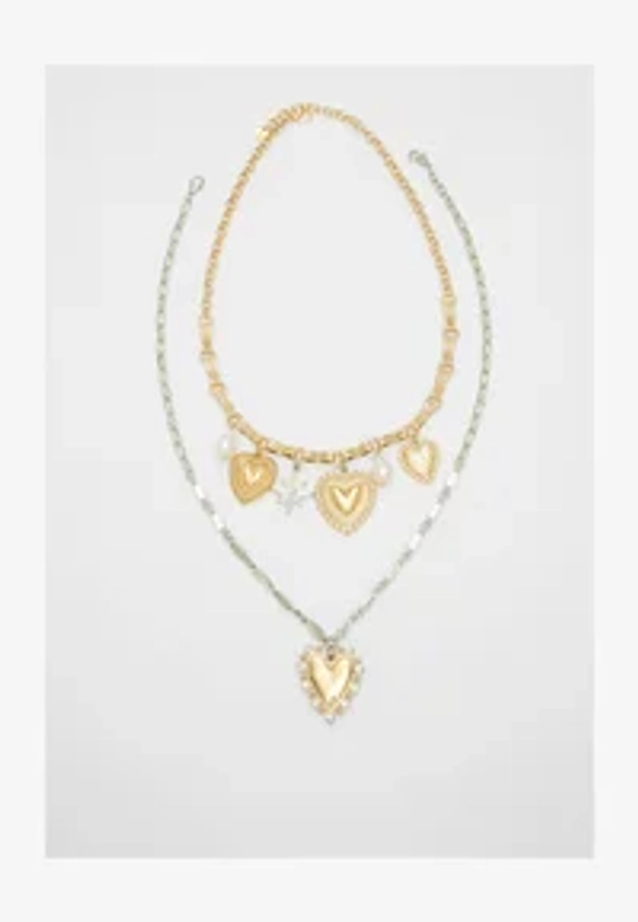 SET OF 2 MULTI-HEART - Collier - gold coloured