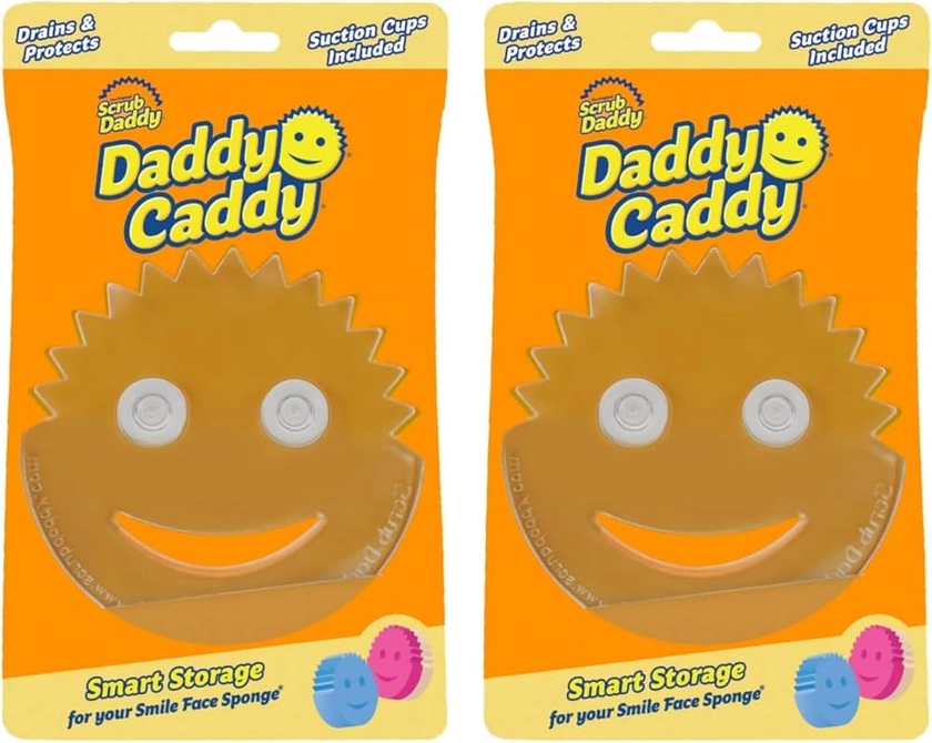 Scrub Daddy Holder for Sink - Scrub Daddy Caddy Dish Sponge Holder & Cleaning Organiser, Quick Dry Kitchen Accessory, Bathroom Sink Organiser, Washing Accessories, Under Sink Sponge Holder 2 Pack : Amazon.co.uk: Home & Kitchen