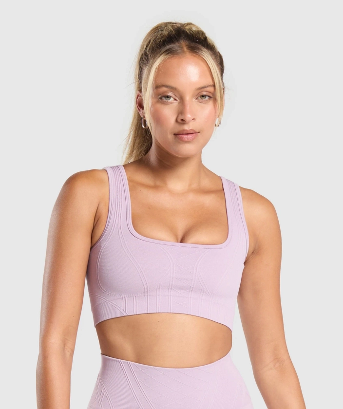 Gymshark Corset Seamless Sports Bra - Warm Lilac