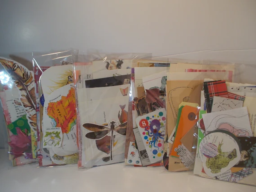 60 Piece Ephemera Pack, Junk Journal Grab Bag, For Collages, Card Making, Scrapbooks and Mixed Media Art