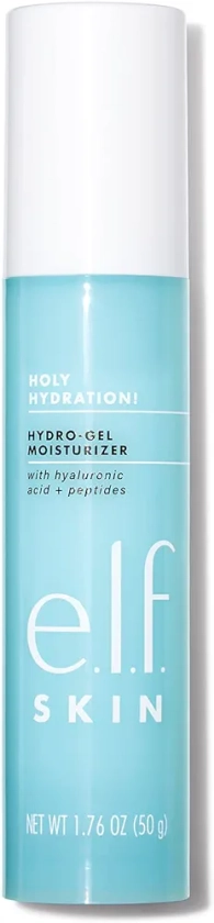 e.l.f. Holy Hydration! Hydro-Gel Moisturizer, Hydrates & Moisturizes Skin for a Plumped Up Complexion, Lightweight & Quick-Absorbing, White, 1.76 Oz