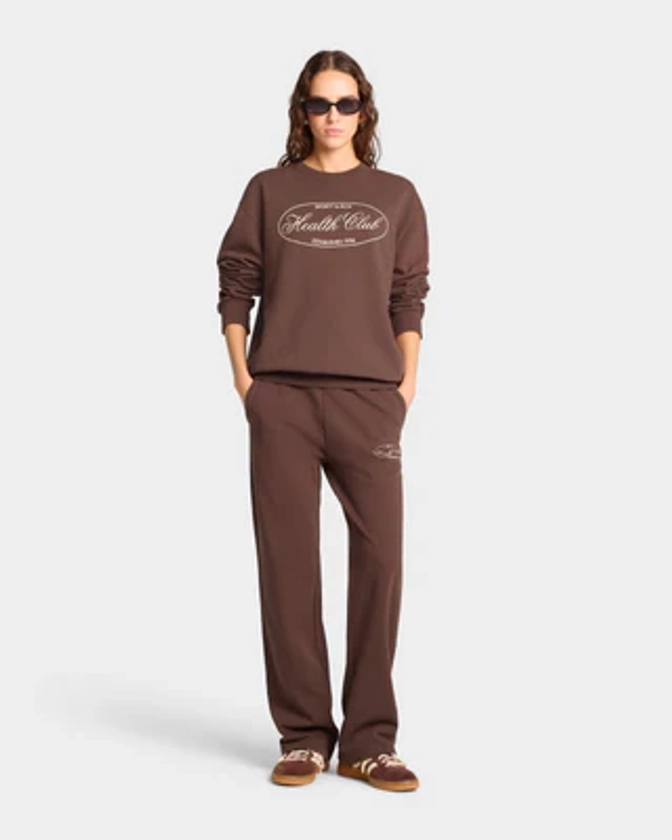 Oval Health straight leg sweatpant - Chocolate/Cream