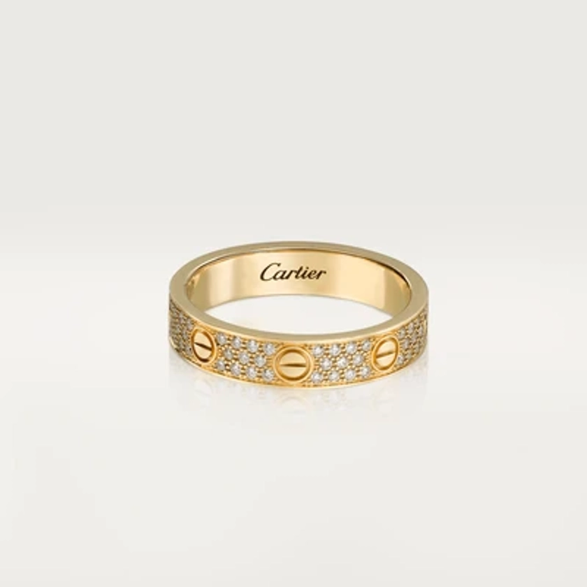 CRB4083300 - LOVE wedding band, diamond-paved - Yellow gold, diamonds - Cartier