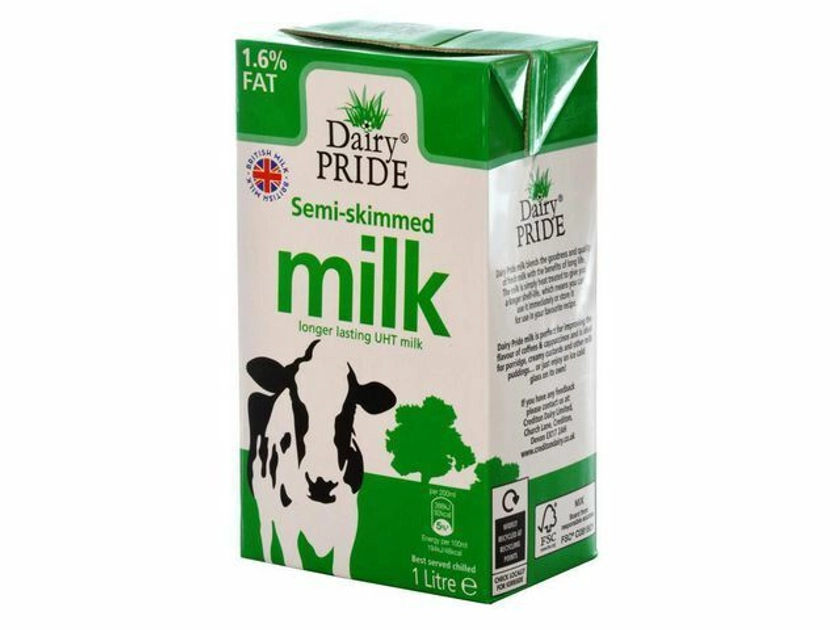 12 Cartons Of 1 Litre Per Carton Viva Semi Skimmed UHT Milk + 24H Delivery