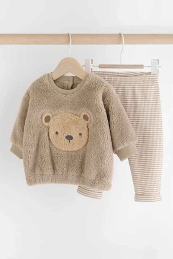 Buy Neutral Bear Cosy Baby Fleece Top and Leggings Set (0mths-2yrs) from the Next UK online shop