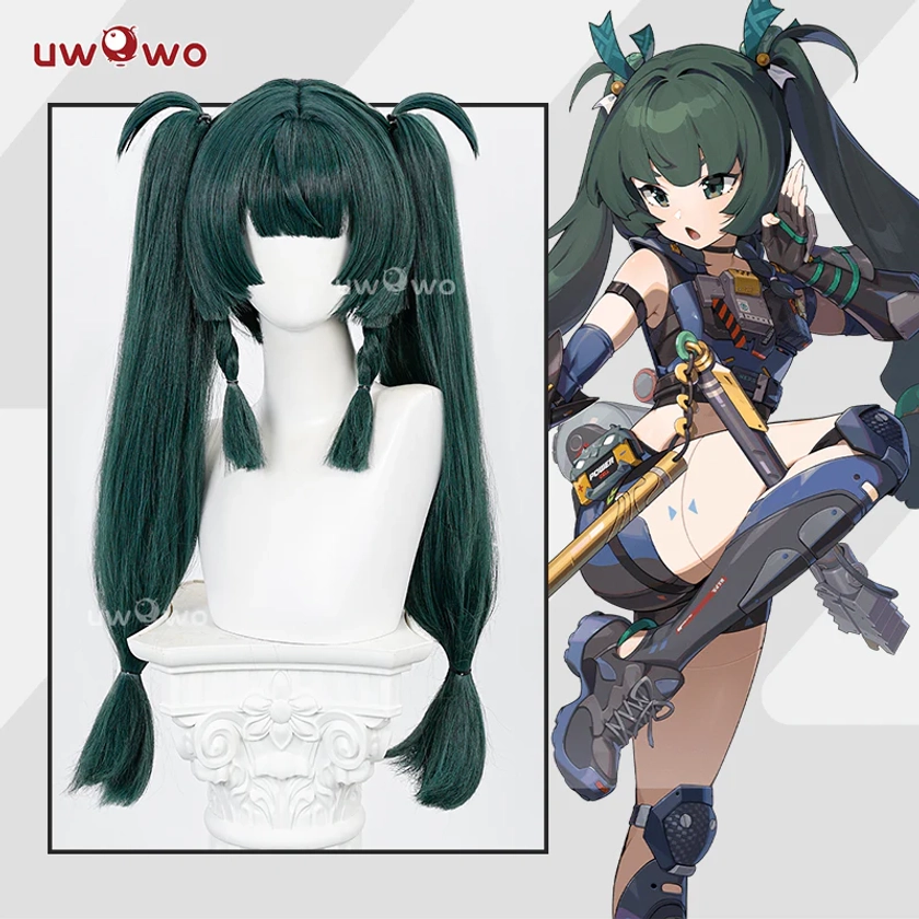 【Pre-sale】Uwowo Zenless Zone Zero QingYi Cosplay Wig Long Green Hair