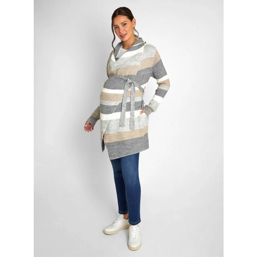 Buy JOJO MAMAN BÉBÉ Stripe Maternity & Nursing Cardigan L | Cardigans | Tu