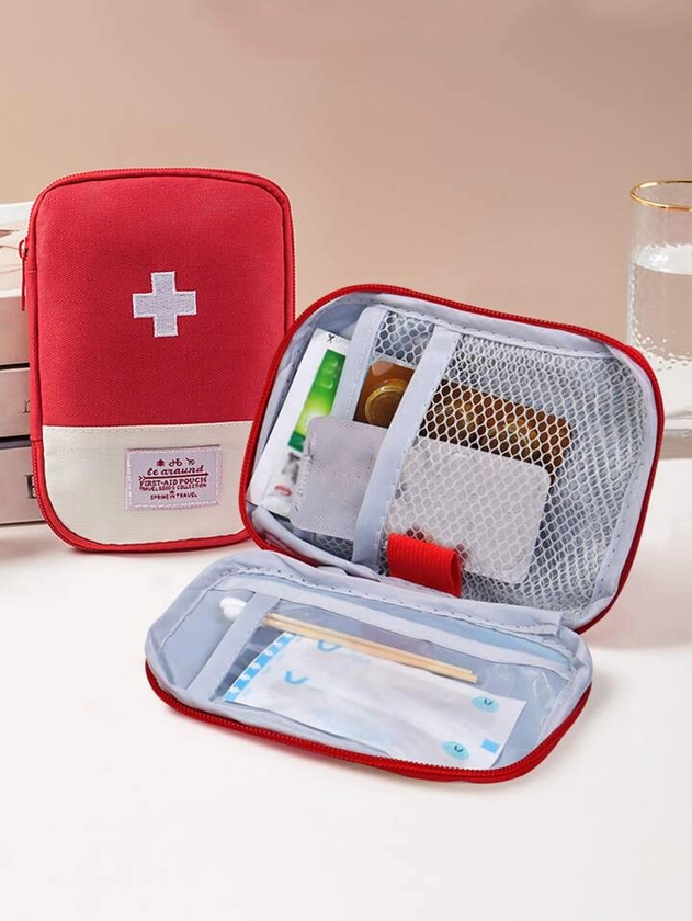 Mini sac de médecine mignon portable trousse de premiers soins kits d'urgence médicale organisateur extérieur sac de rangement de pilules de médecine domestique