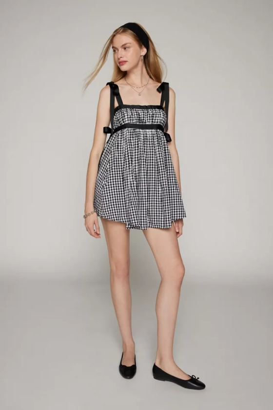 Kimchi Blue Georgie Gingham Babydoll Mini Dress